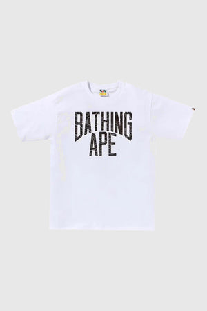 BAPE Layered Line Camo NYC Logo Tee White/Black