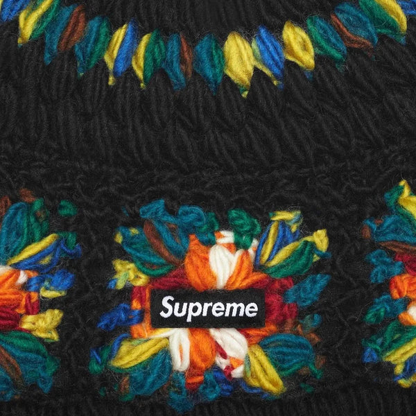 Supreme Crochet Beanie (SS25) - Black