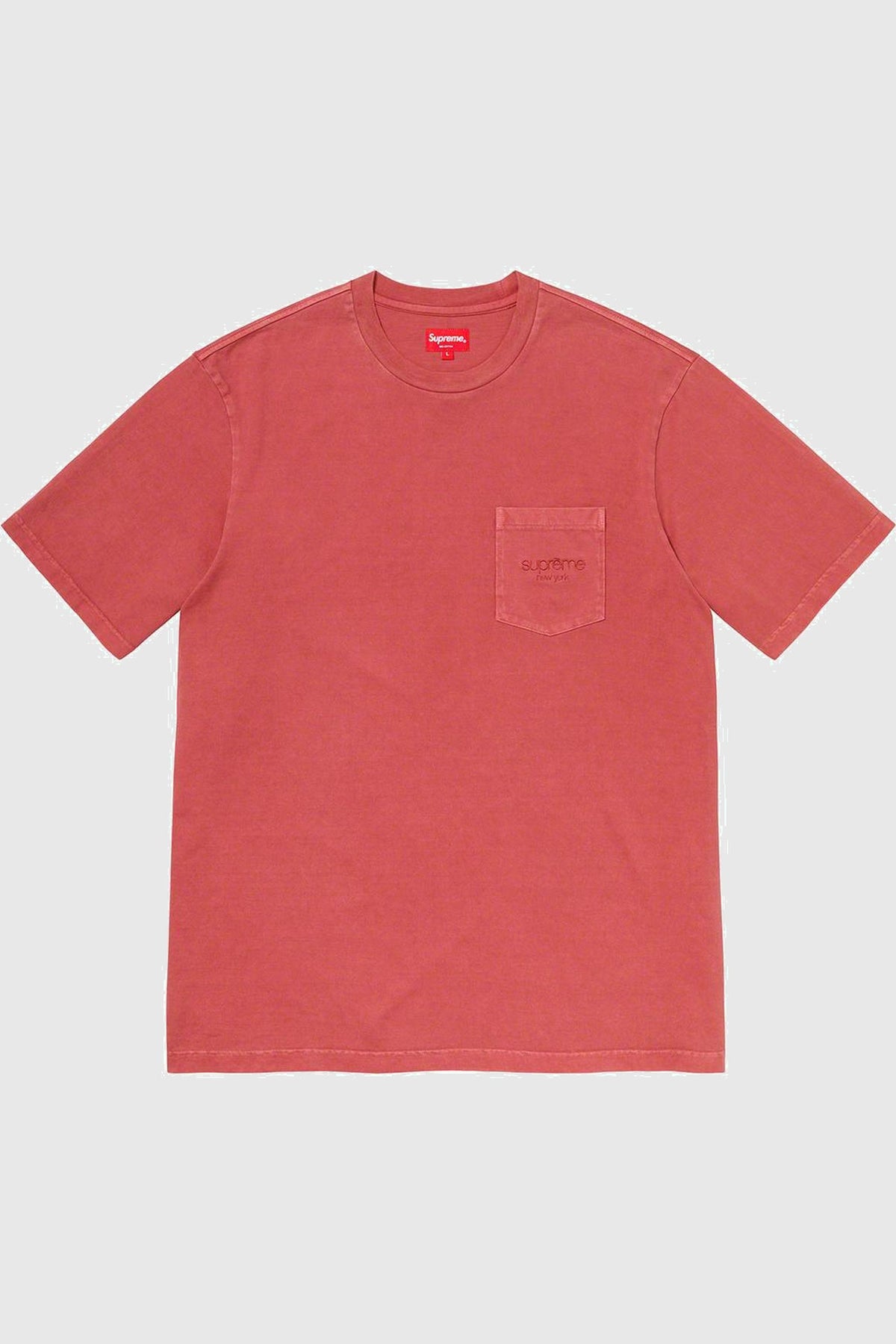 Supreme Overdyed Pocket Tee (SS20) Dark Red