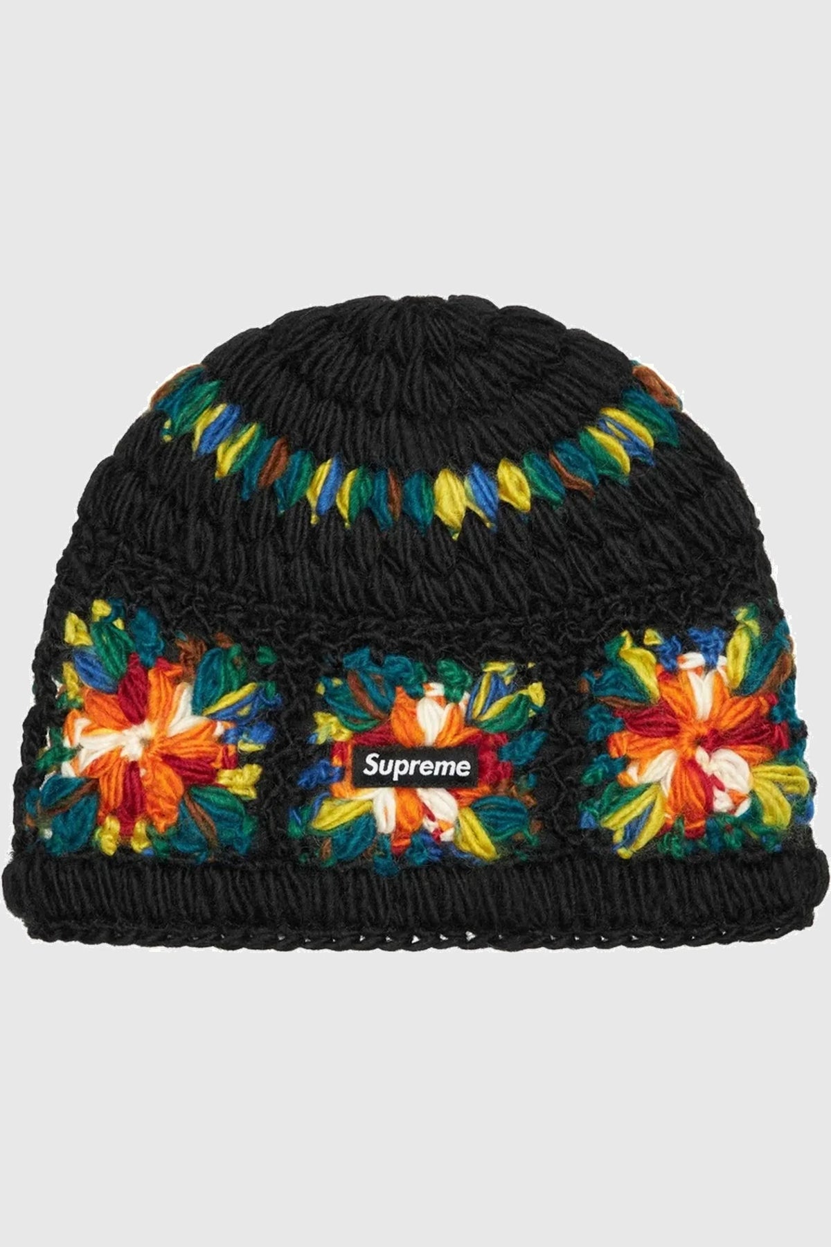 Supreme Crochet Beanie (SS25) - Black