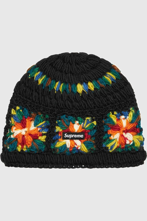 Supreme Crochet Beanie (SS25) - Black