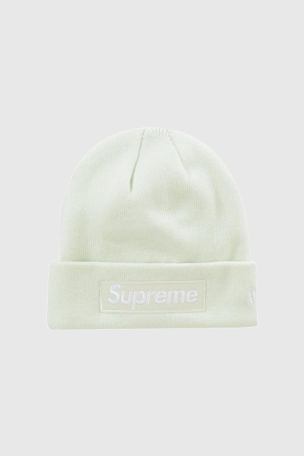 Supreme New Era Box Logo Beanie (FW23) Light Green