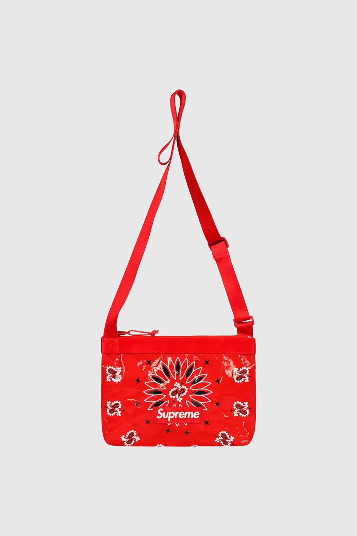 Supreme Bandana Tarp Side Bag Red