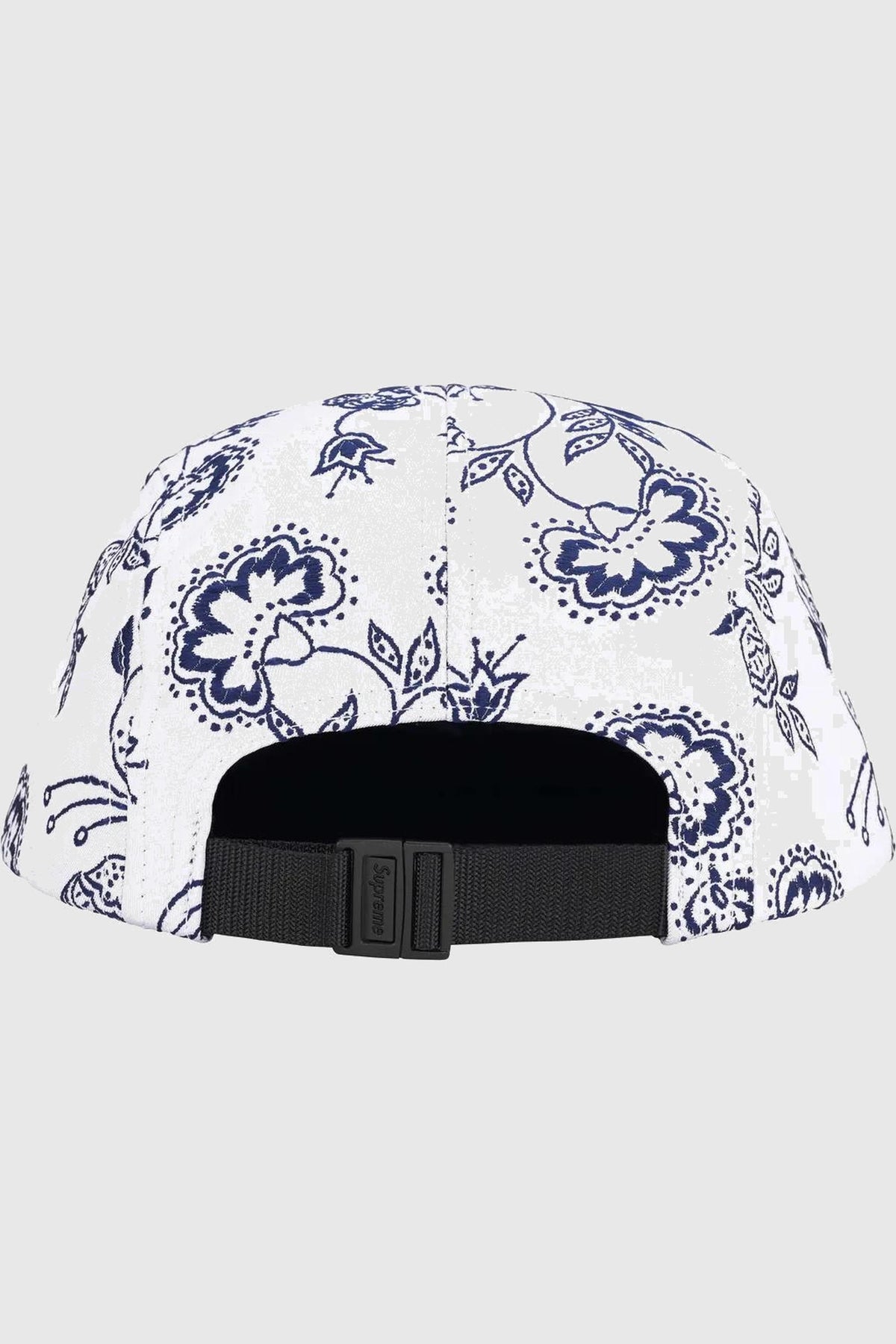 Supreme Floral Jacquard Camp Cap White
