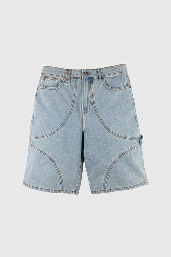 Common Hype Star Washed Denim Short - Iceberg