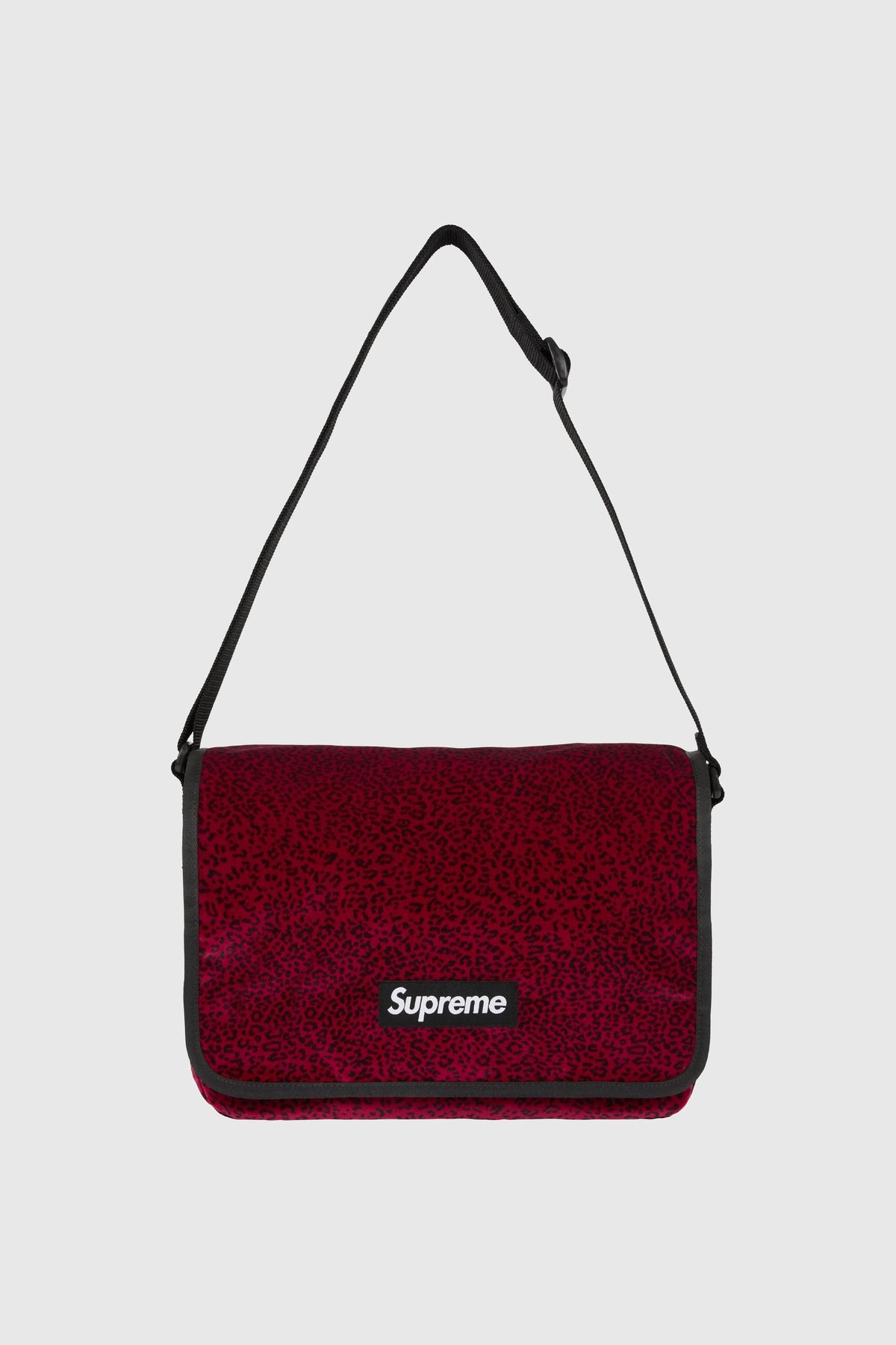 Supreme Supreme Velvet Small Messenger Bag (SS25) - Red Leopard