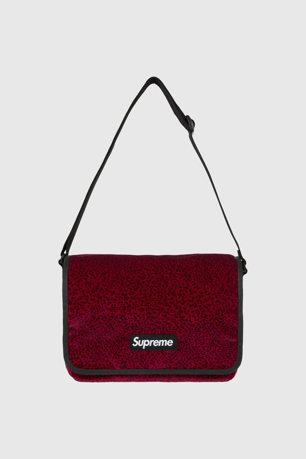 Supreme Supreme Velvet Small Messenger Bag (SS25) - Red Leopard