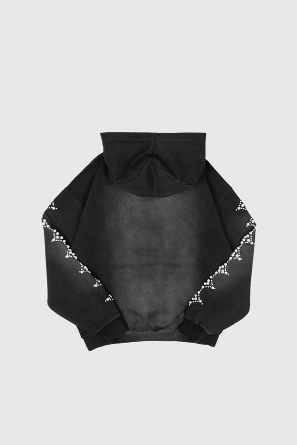 Common Hype Pearled Star Hoodie - Black