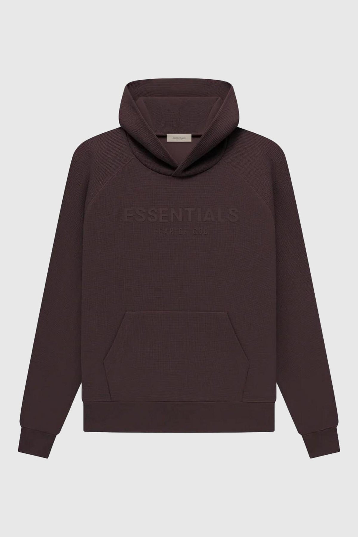 Fear of God Essentials Waffle Raglan Hoodie Plum