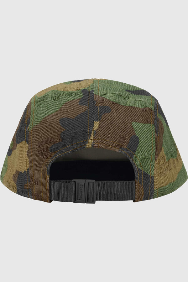 Supreme Supreme Jacquard Logos Denim Camp Cap (SS25) - Woodland Camo