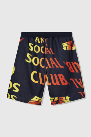 Anti Social Social Club Whisped Terry Fleece Shorts Black