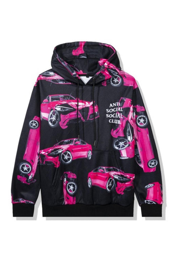 Anti Social Social Club 3AM On Melrose All Over Hoodie Black/Pink