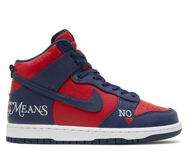 SUPREME X DUNK HIGH SB 'BY ANY MEANS - RED NAVY' - DN3741-600