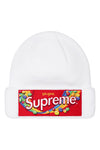 Supreme Skittles New Era Beanie White