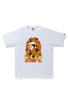 BAPE Ape Head Flame T-shirt White/Orange