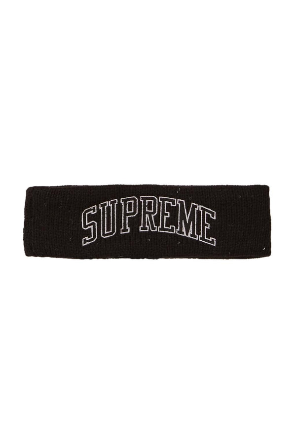 Supreme New Era Sequin Arc Logo Headband Black