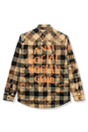 Anti Social Social Club Dialtone Flannel Olive Tie Dye