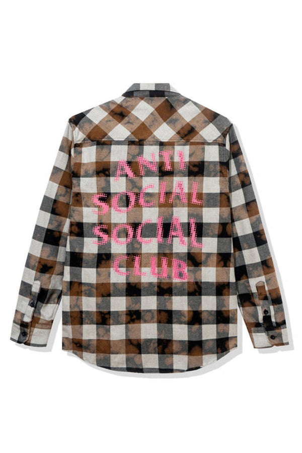 Anti Social Social Club Dialtone Flannel Black Tie Dye