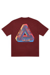 Palace Tri-Ferg Colour Blur T-shirt Burgundy