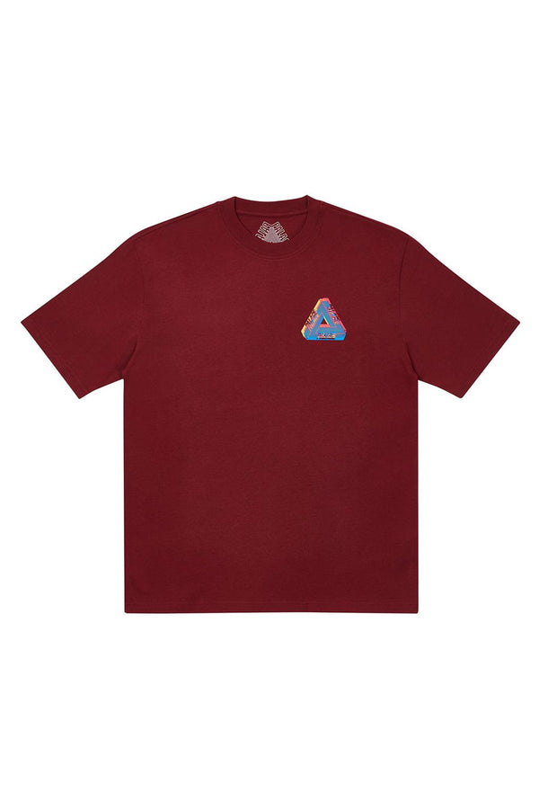 Palace Tri-Ferg Colour Blur T-shirt Burgundy