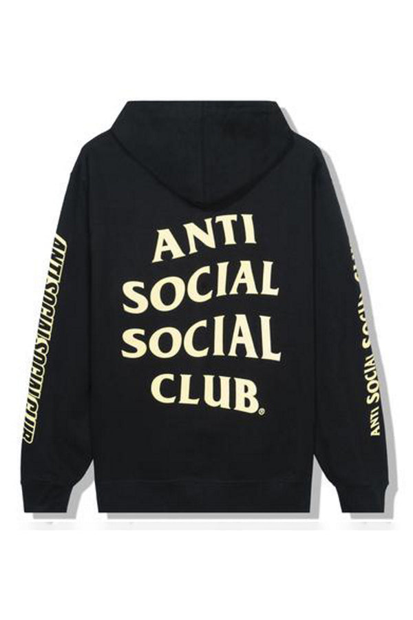 Anti Social Social Club Split Zip Hoodie Black