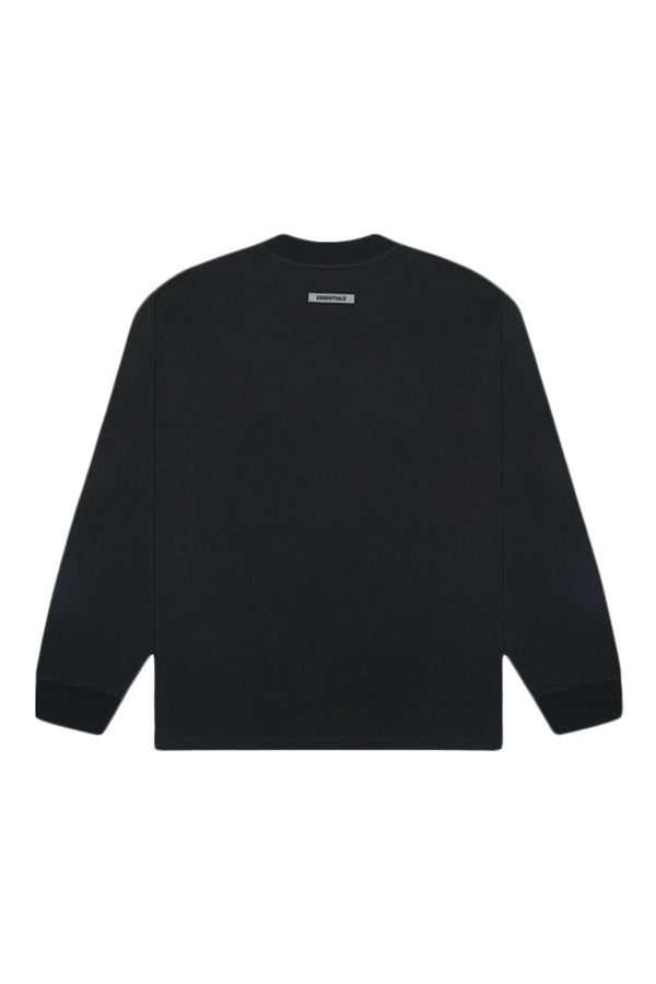 FEAR OF GOD ESSENTIALS 3D Silicon Applique Boxy Long Sleeve T-Shirt Black
