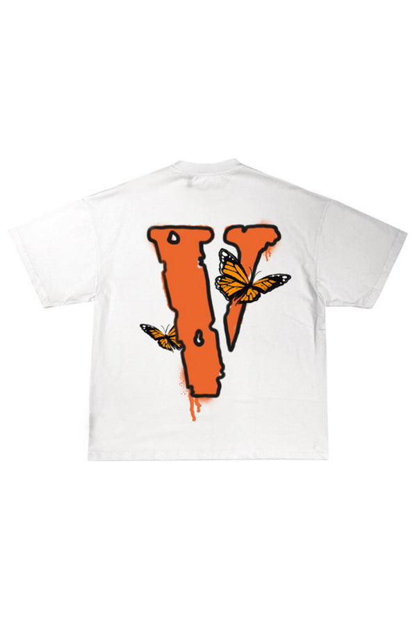 Juice Wrld x Vlone Butterfly T-shirt White